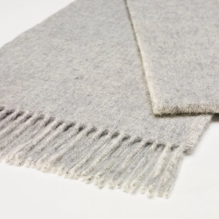 Silver Merino Wool Scarf