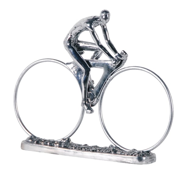 Silver Style Cyclist Ornament