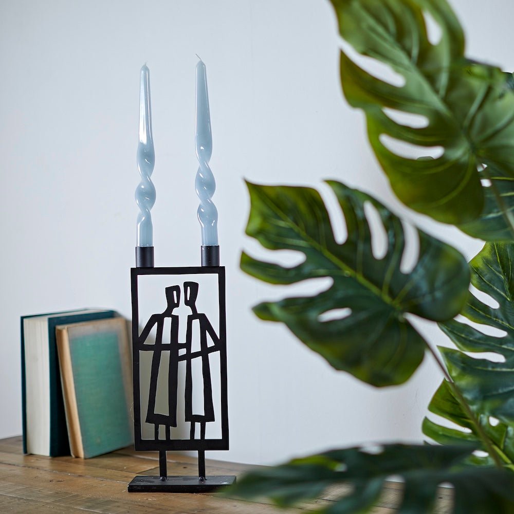 Single Twist Candle in Cornflower Blue