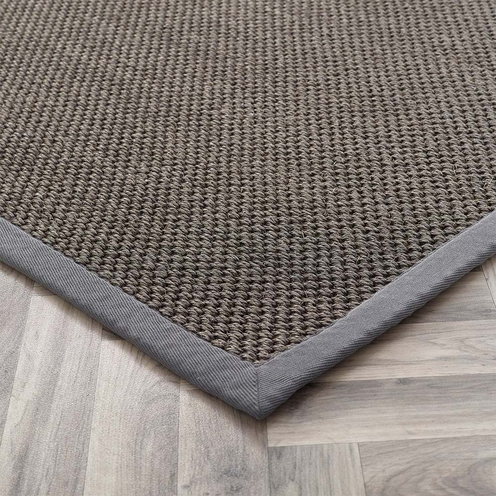 Sisal Rug Grey with Dark Grey Border 120 x 170cm,160 x 230cm,200 x 290cm,67 x 200cm