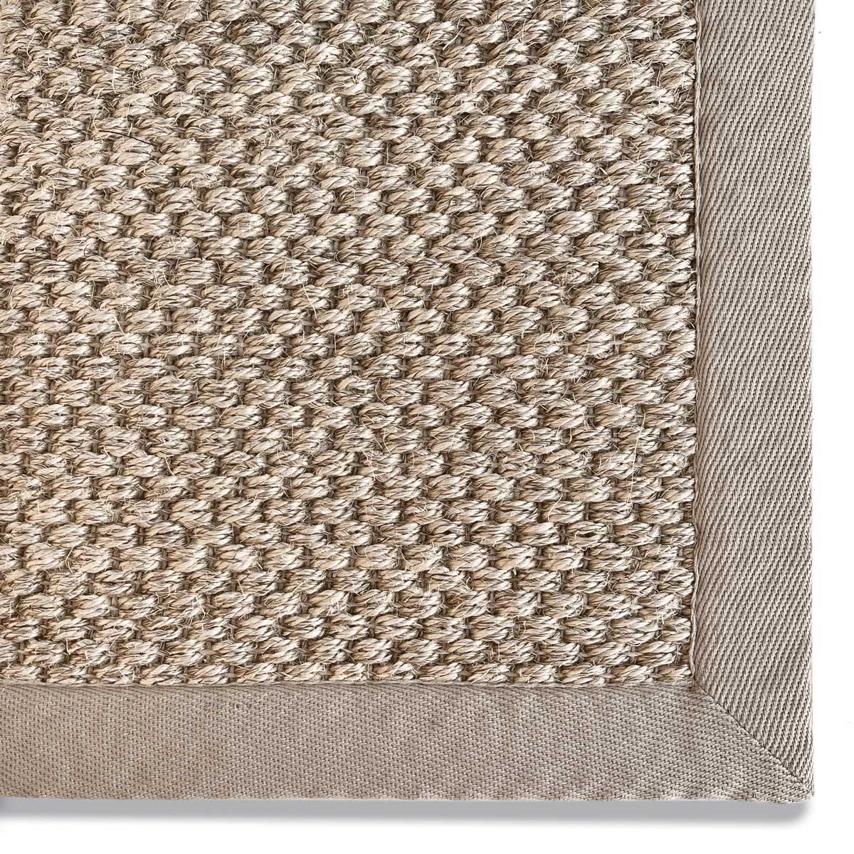 Sisal Rug in Light Beige with Sand Border 120 x 170cm,160 x 230cm,200 x 290cm,67 x 200cm