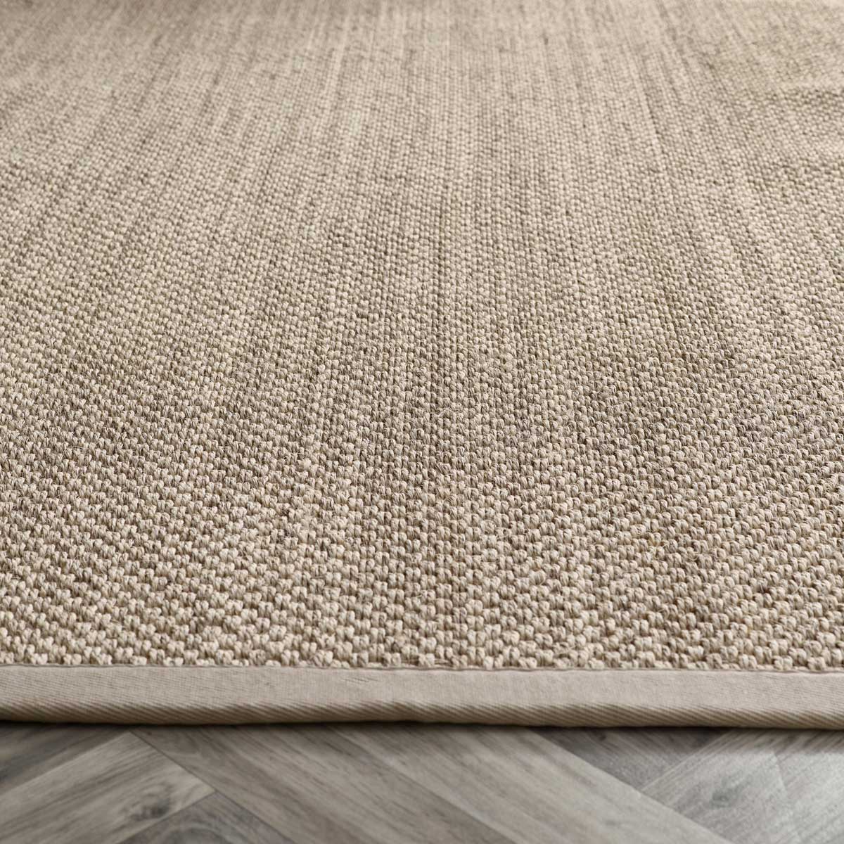 Sisal Rug in Light Beige with Sand Border 120 x 170cm,160 x 230cm,200 x 290cm,67 x 200cm