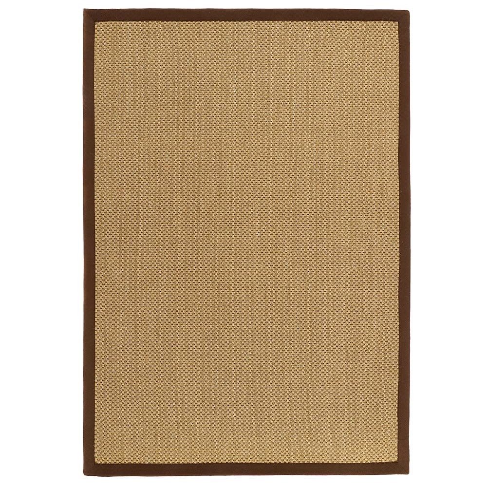 Sisal Rug in Natural with Dark Brown Border 120 x 170cm,160 x 230cm,200 x 290cm,67 x 200cm