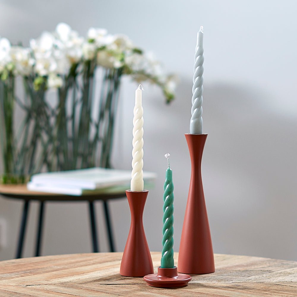 Small Candleholder, Brick Dust