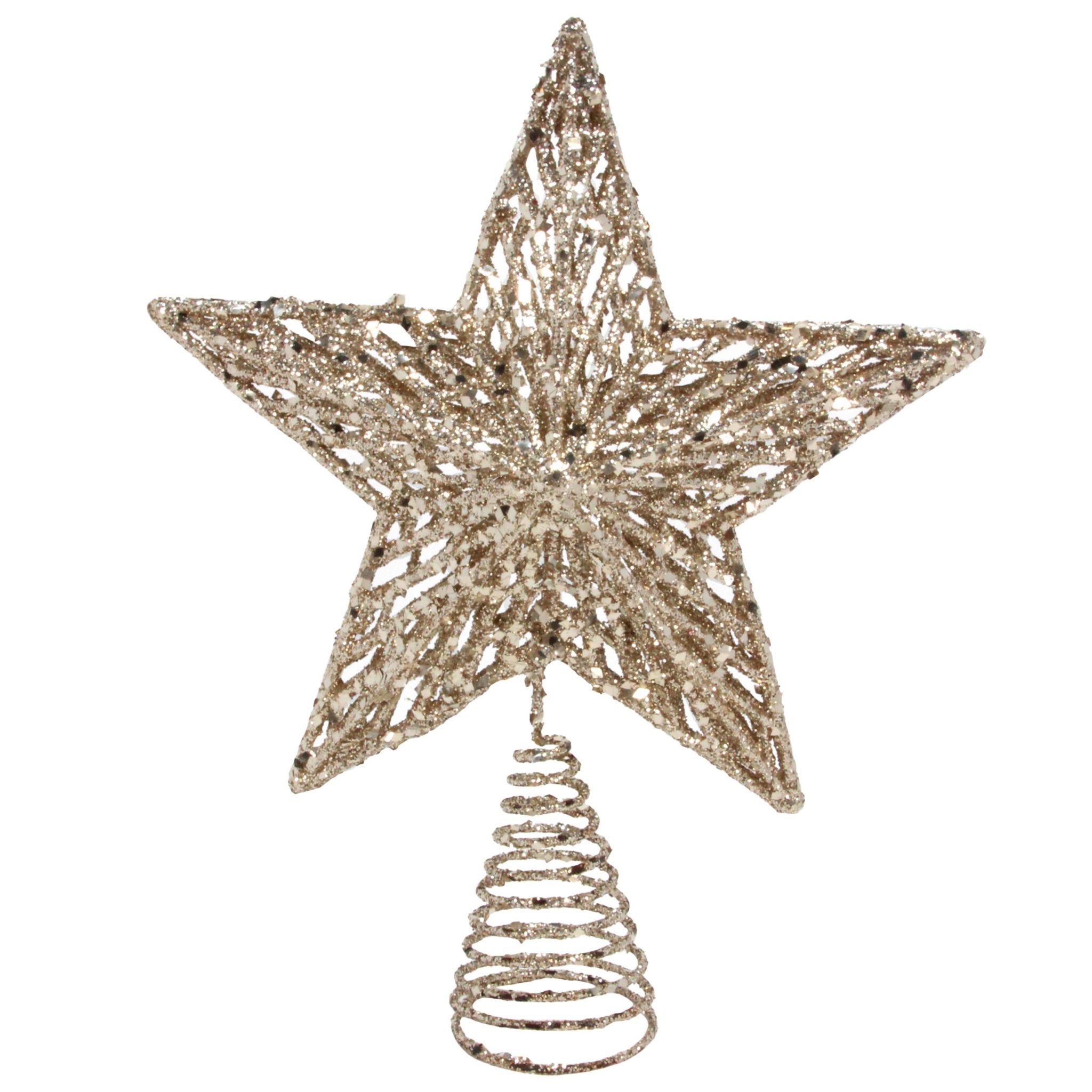 Star Tree Topper 35cm, Champagne