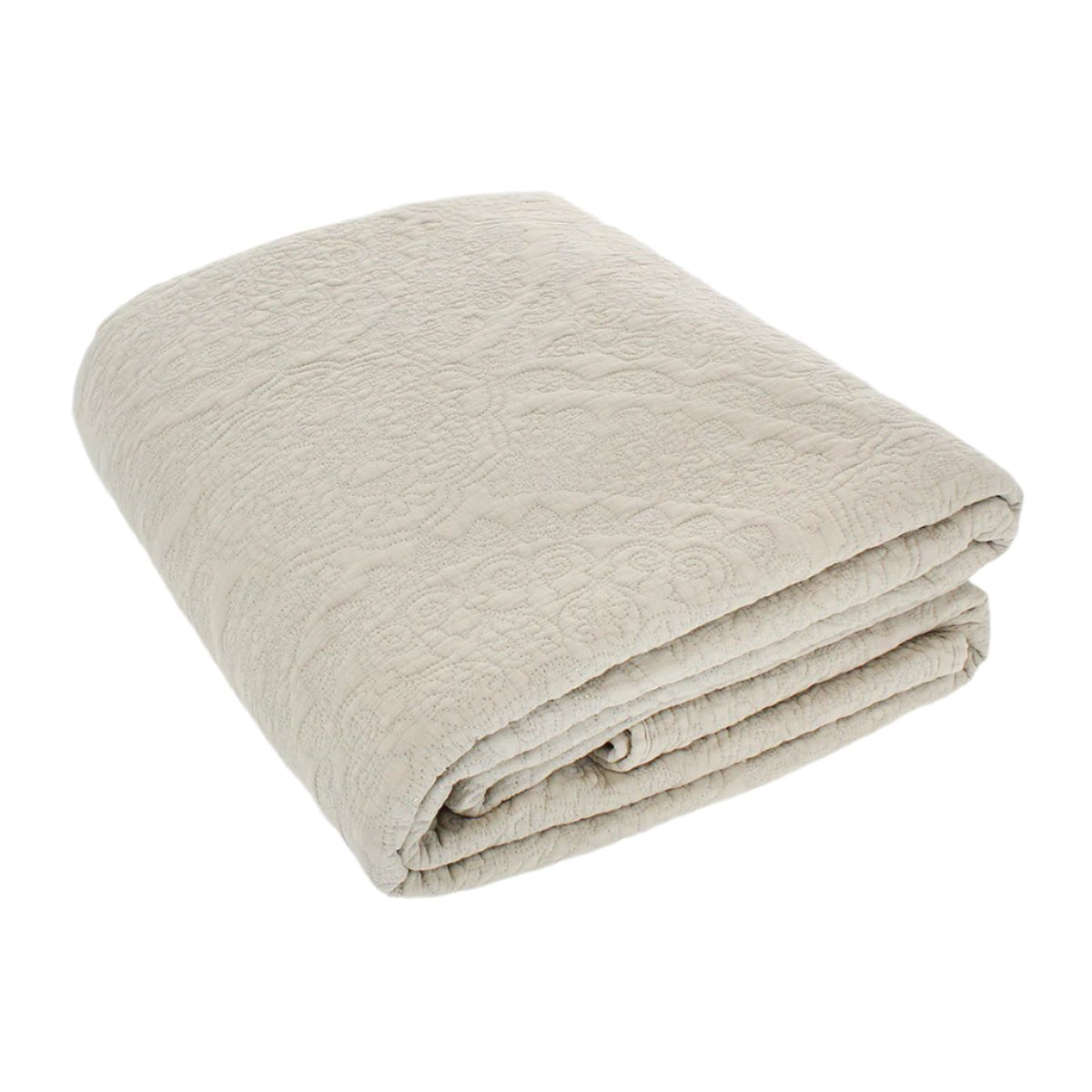 Stonewash Cotton Bedspread, Parchment