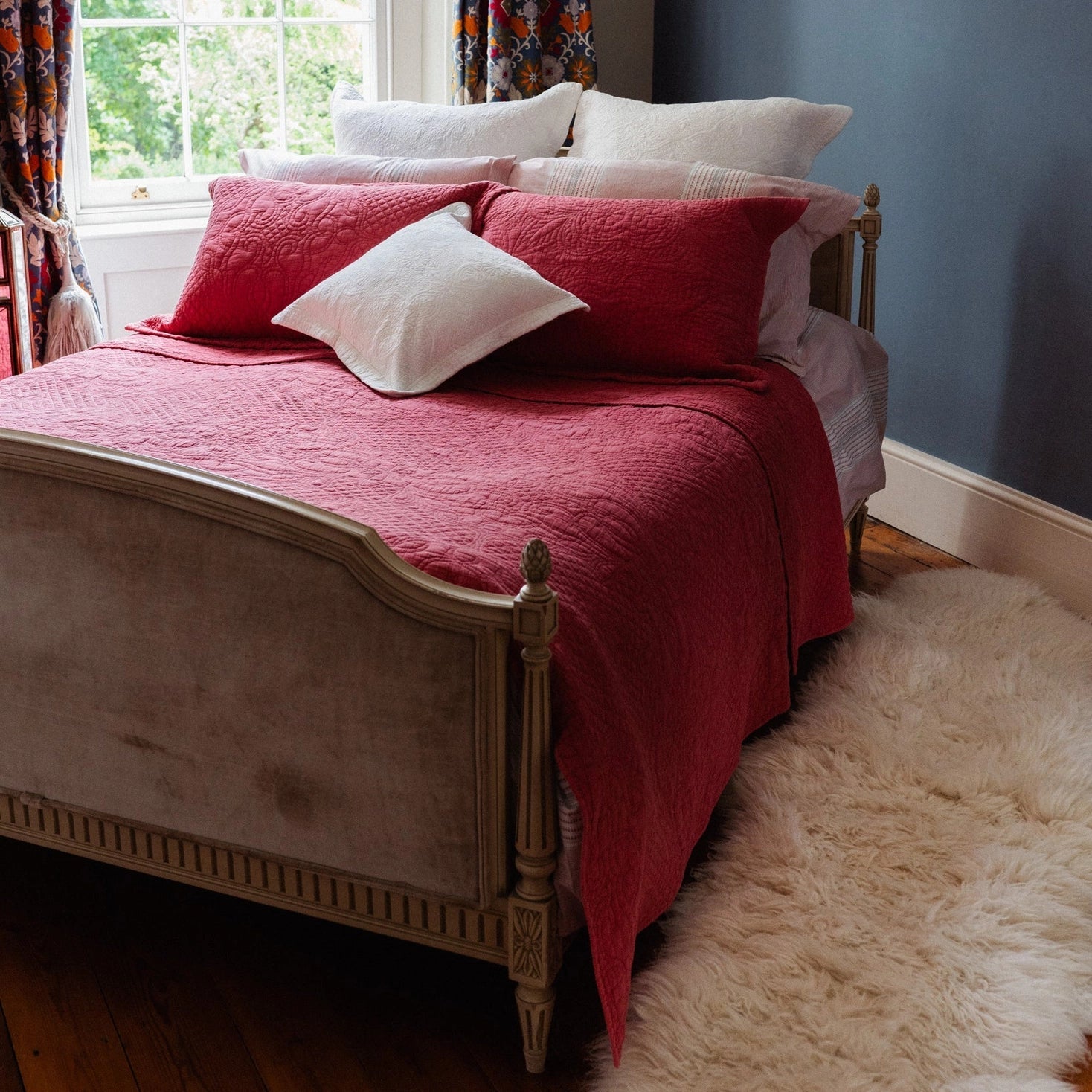 Stonewash Cotton Bedspread, Terracotta - Angela Reed -