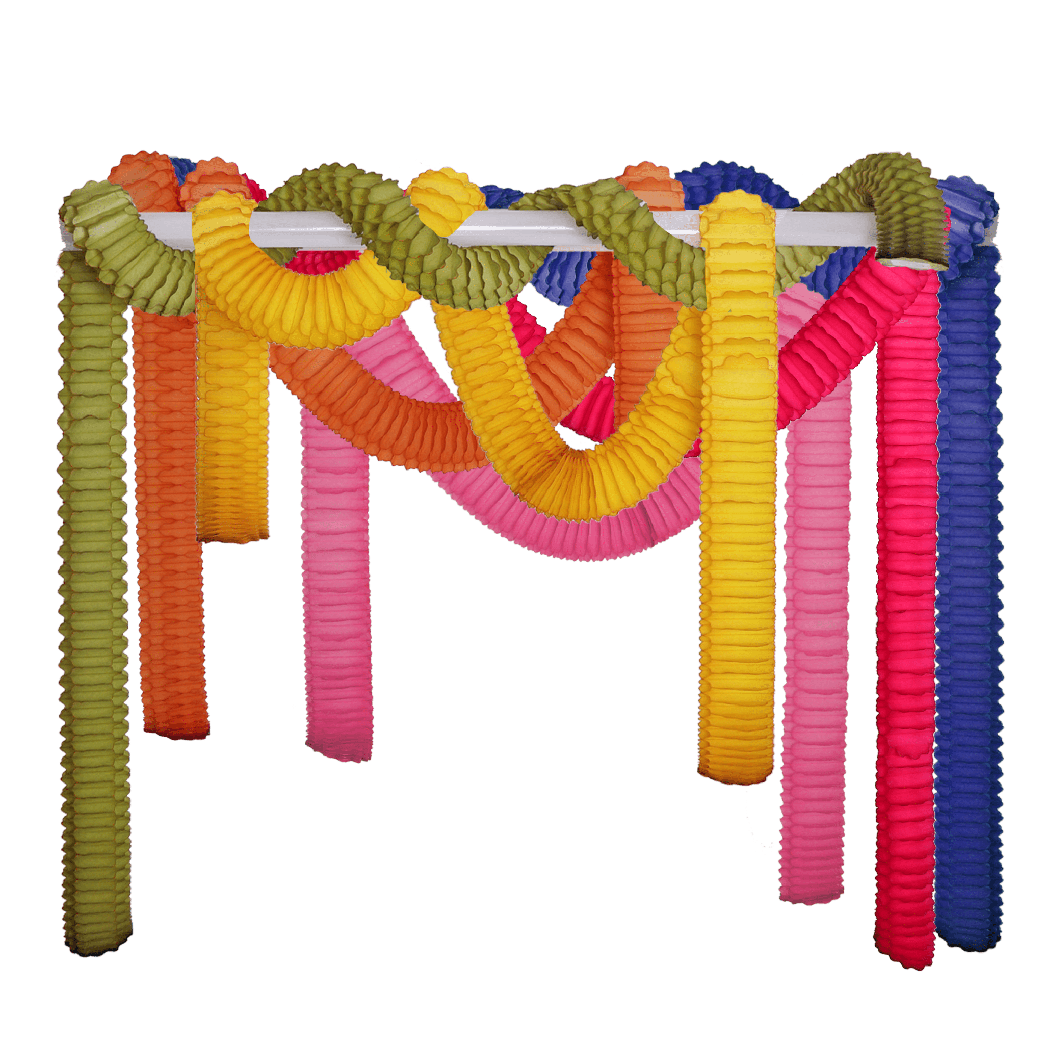 Streamer Garland 2m, Festive Set of 6
