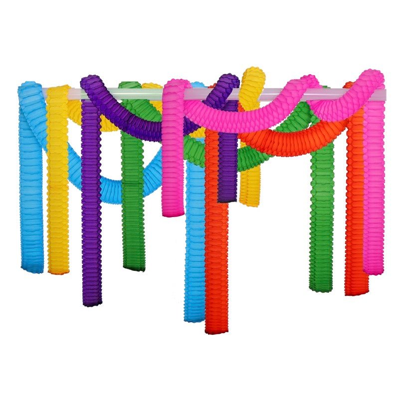 Streamer Garland 2m, Rainbow Set of 6