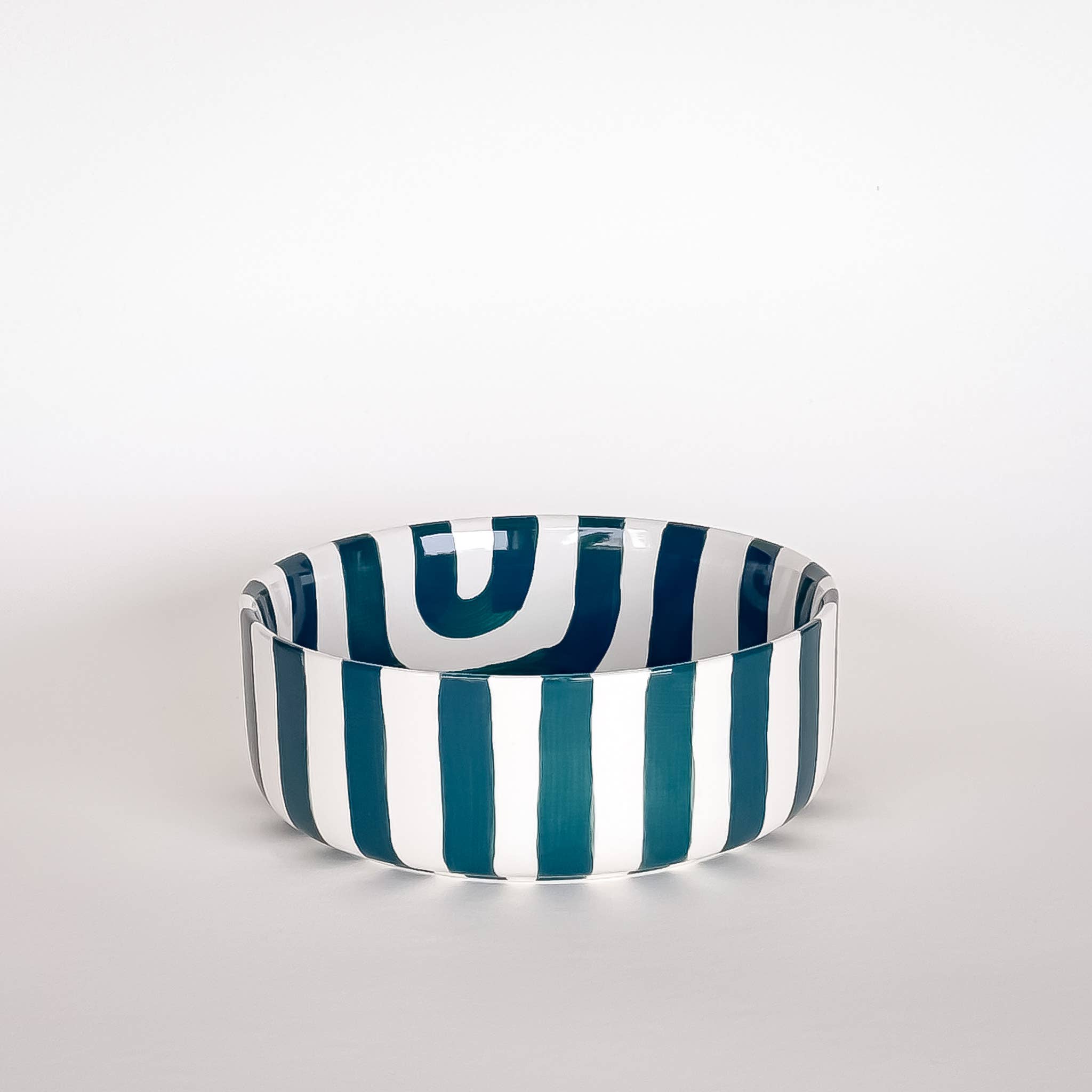 Striped Bowl, Gentle Green