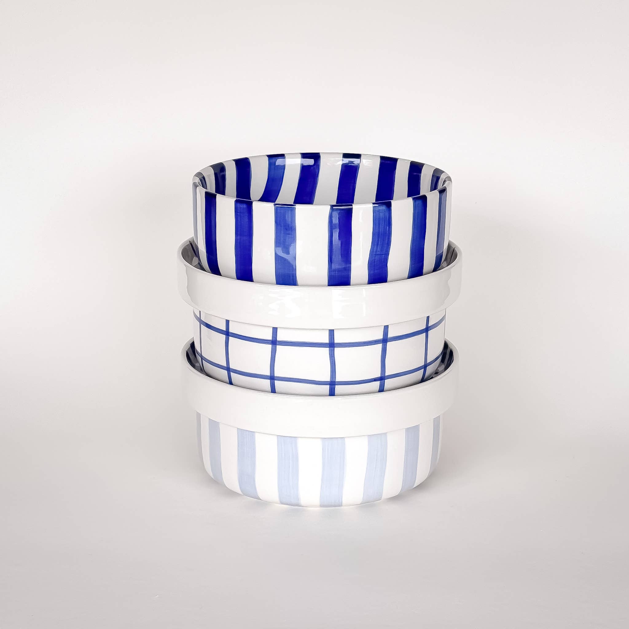 Striped Bowl, Sea Blue