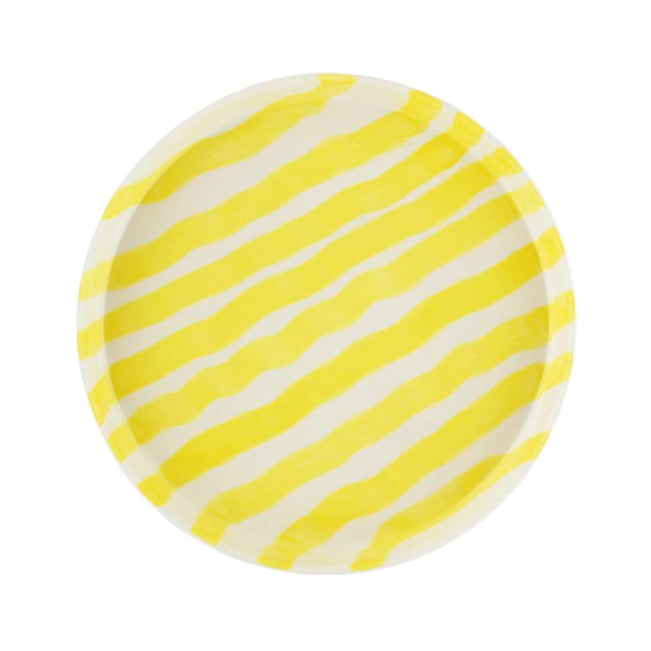 Striped Plate, Beach Yellow