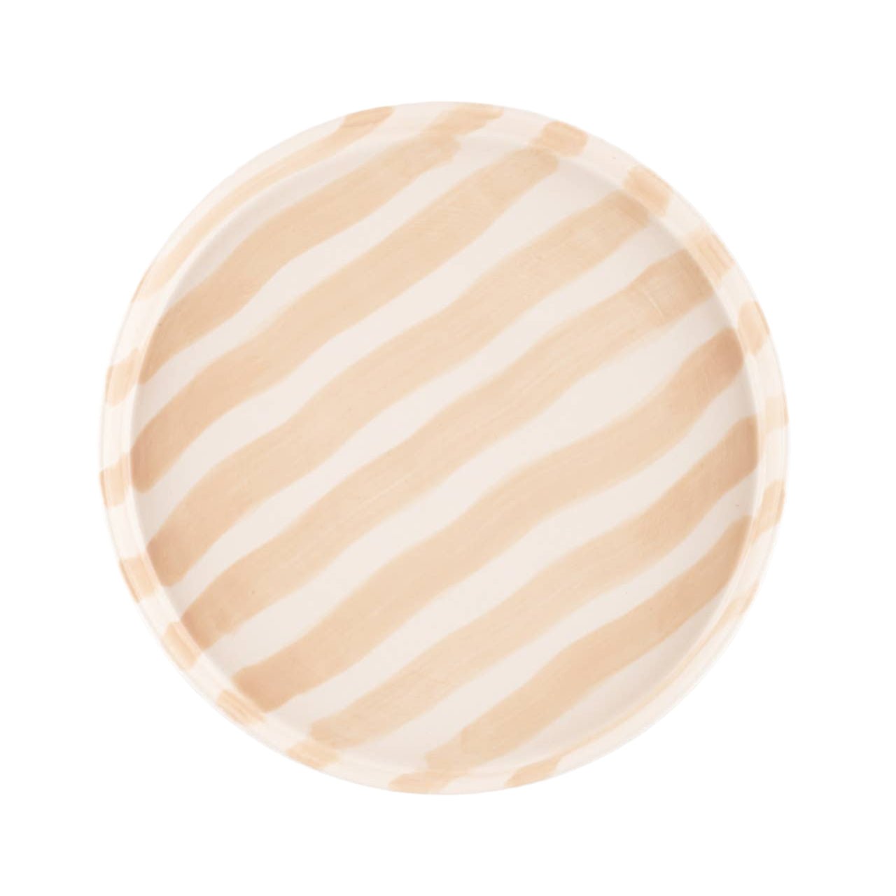 Striped Plate, Boho Beige