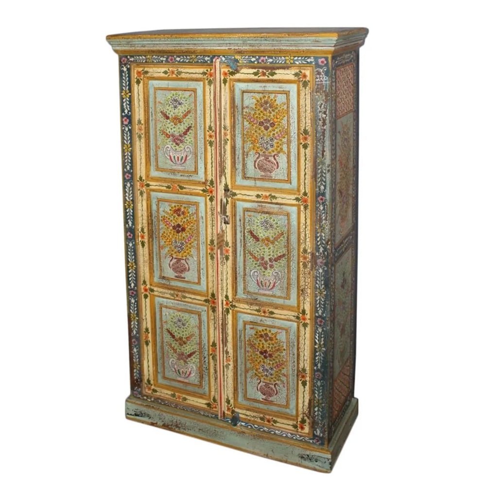 Tall Hand Painted Meadows 2 Door Cabinet