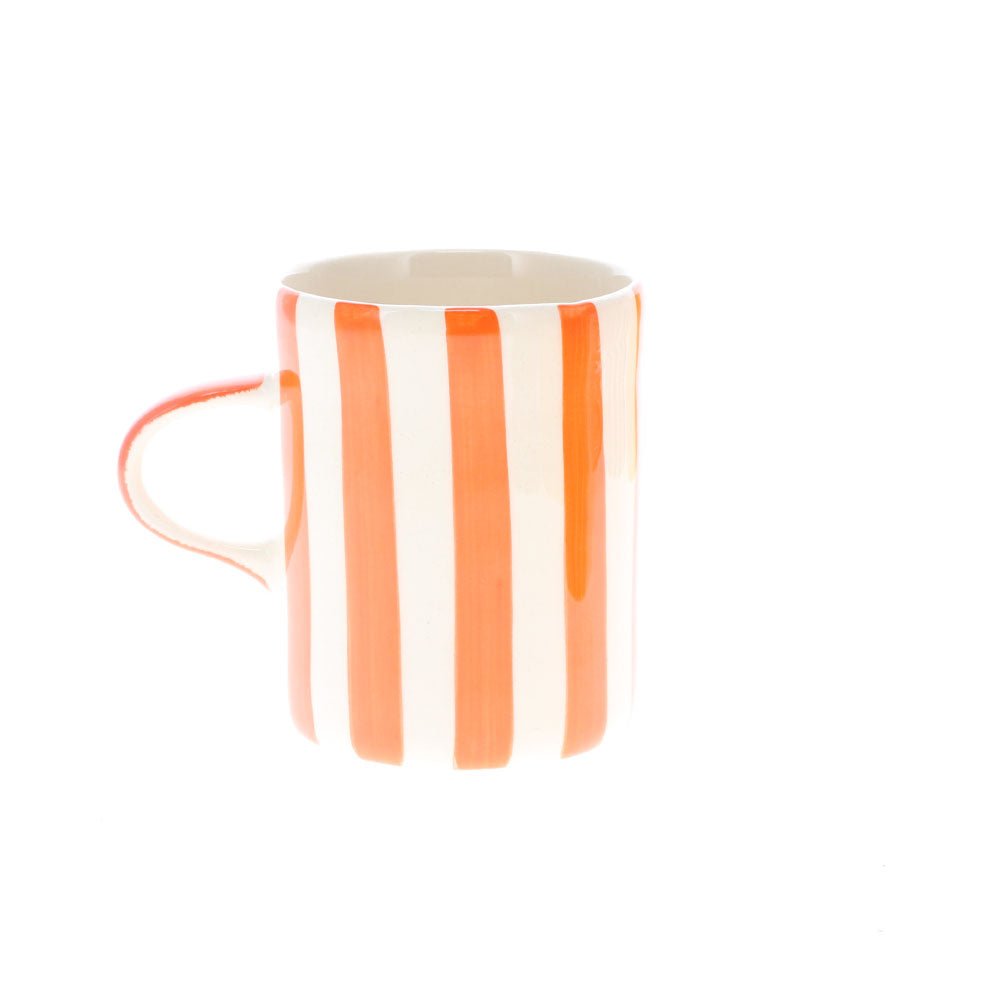 Tangerine Candy Stripe Demi Mug