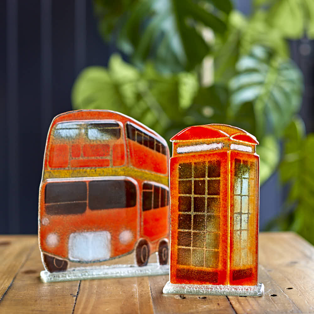 Telephone Box Fused Glass - Angela Reed -
