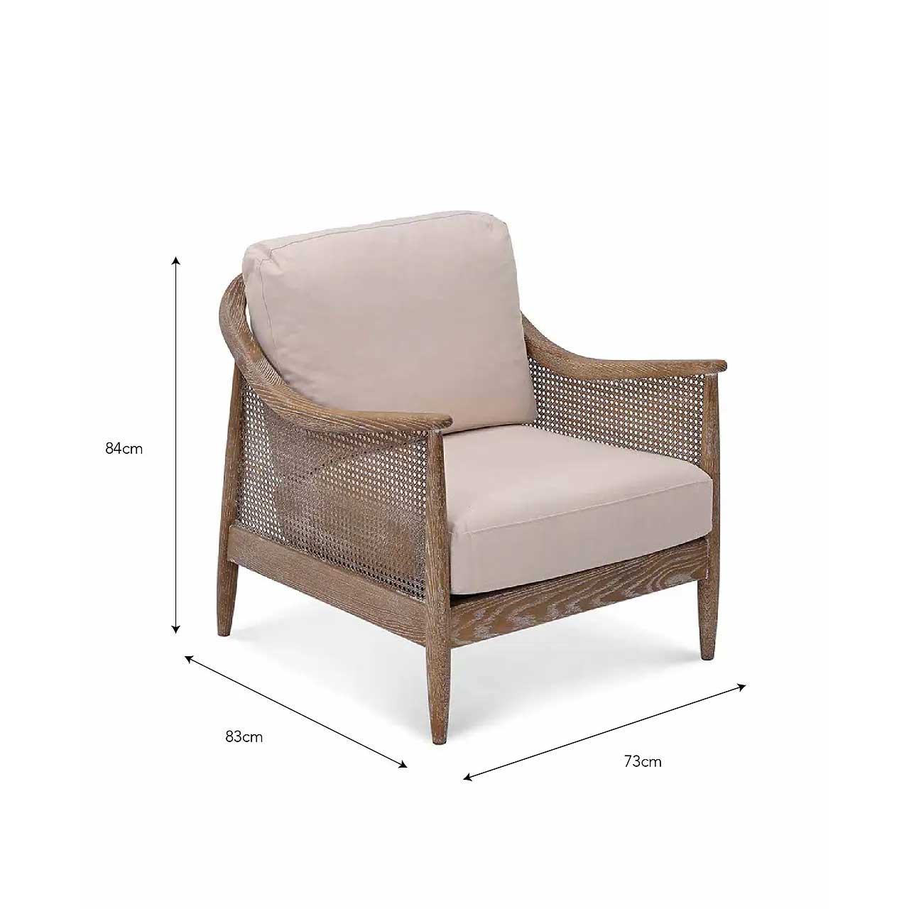 Templecombe Rattan Armchair In Oatmeal