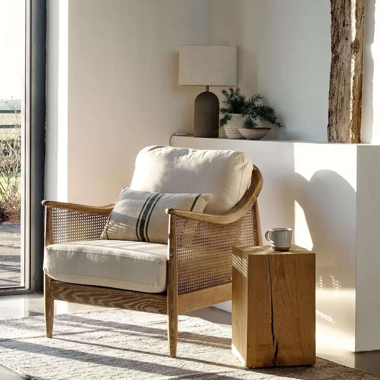 Templecombe Rattan Armchair In Oatmeal