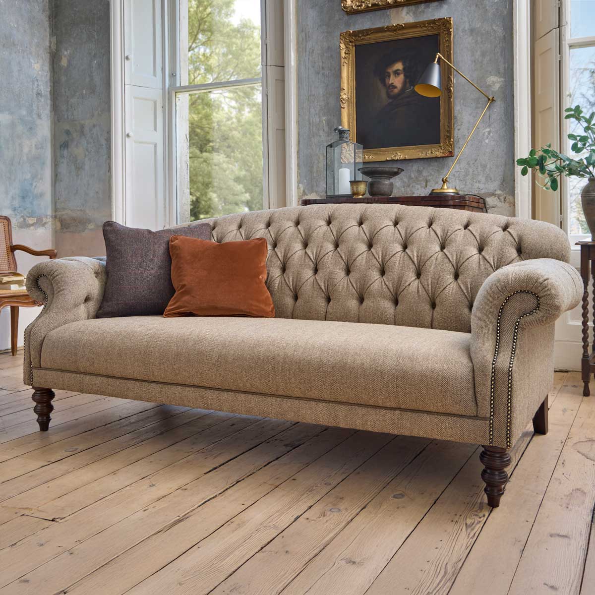 Tetrad Arbroath Grand Sofa Jura Stag Heringbone,Bracken Herringbone,Cerulean Highland Herringbone,Heather,Loden Herringbone,Peat Herringbone,Willow Herringbone,Winter Check