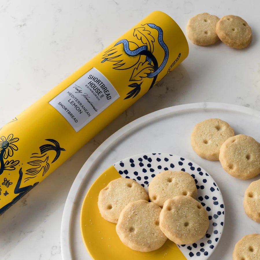 Tin Handmade Shortbread Biscuits, 250g Original,Chocolate & Orange,Chocolate Chip,Mediterranean Lemon,Stem Ginger