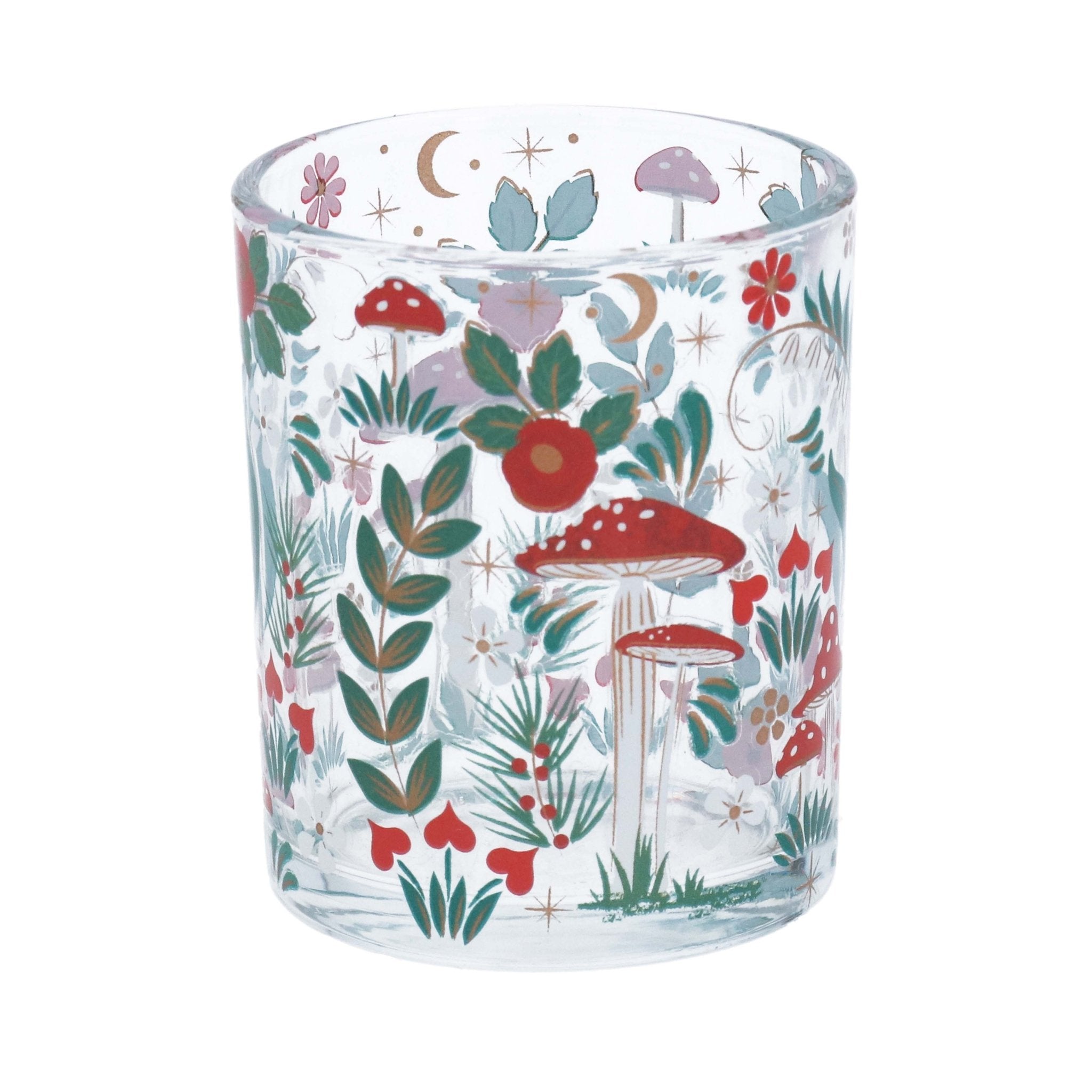 Toadstools Glass Tealight