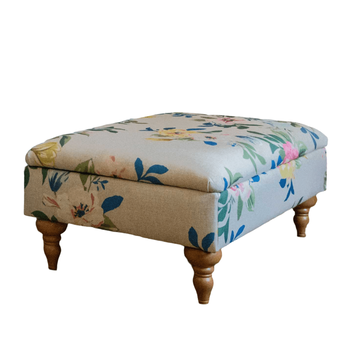 Traditional Storage Footstool Aston Sky (Grade A,Aston Blush (Grade A),Lenora Seaspray (Grade B),Athens Stripe (Grade C),Linen Bloom (Grade D),Staithes Natural (Grade D),Tailored Weave Natural (House 2),Heavyweight Hopsack - Flax (Grade B)