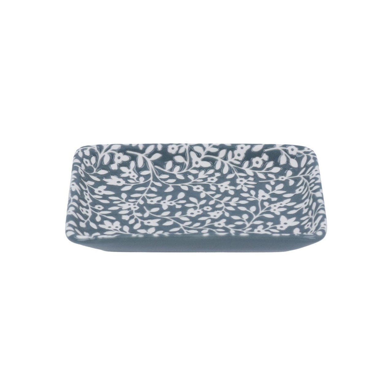 Trinket Dish, Grey & White Floral Large,Small