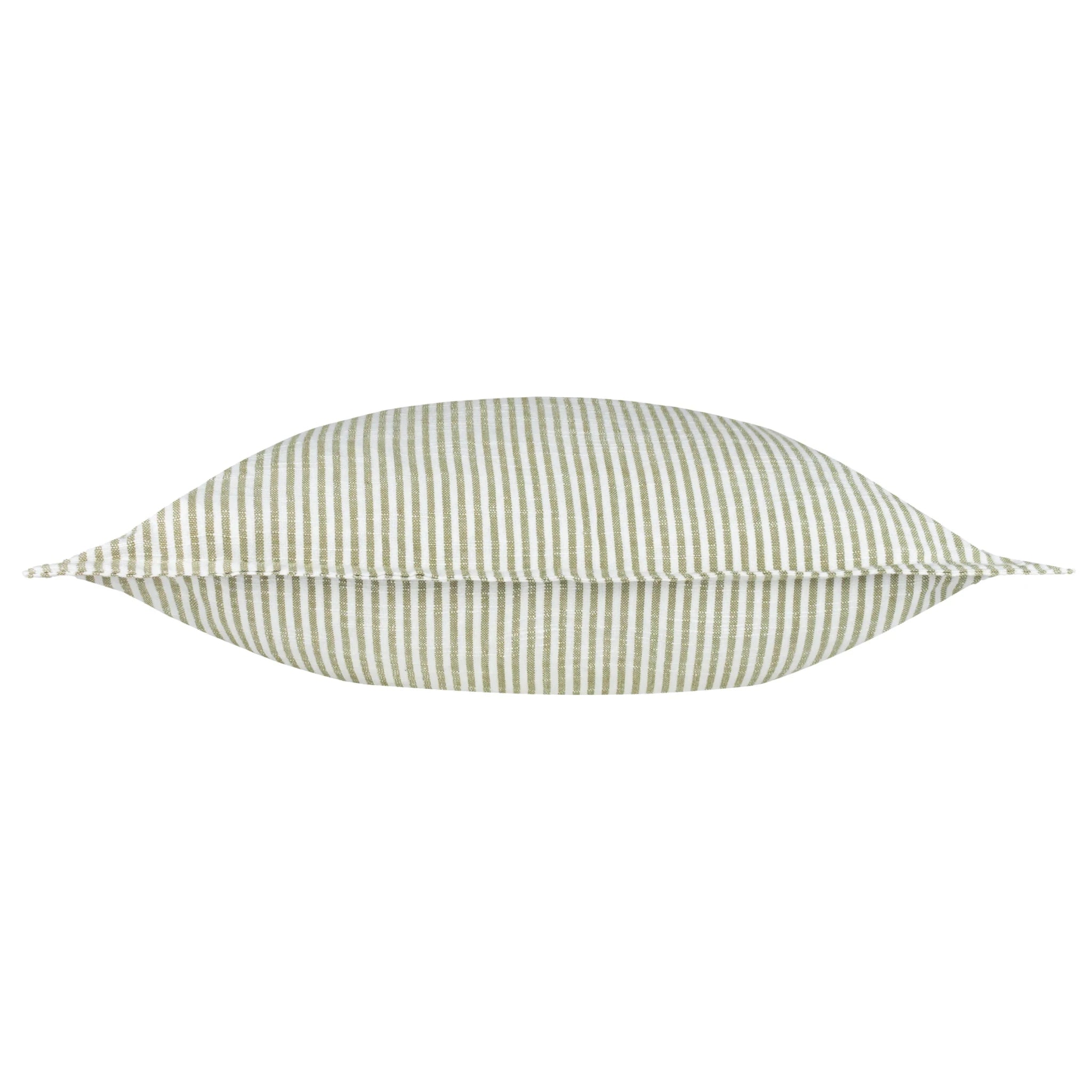 Truro Stripe Cushion in Moss