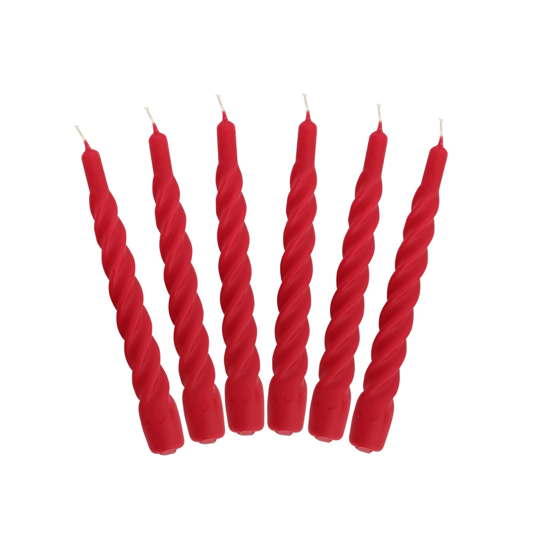 Twisted Taper Candle Red