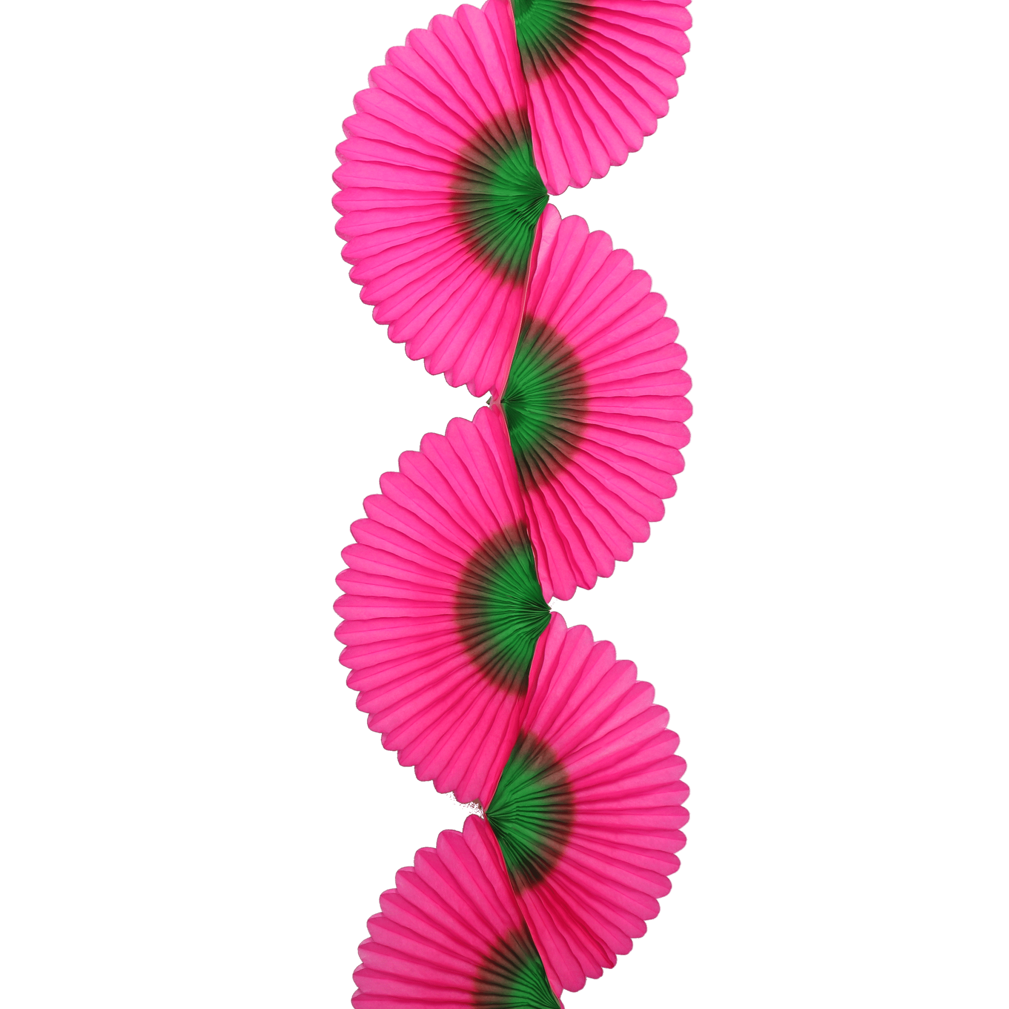 Two-Tone Fan Garland, Fuchsia & Green