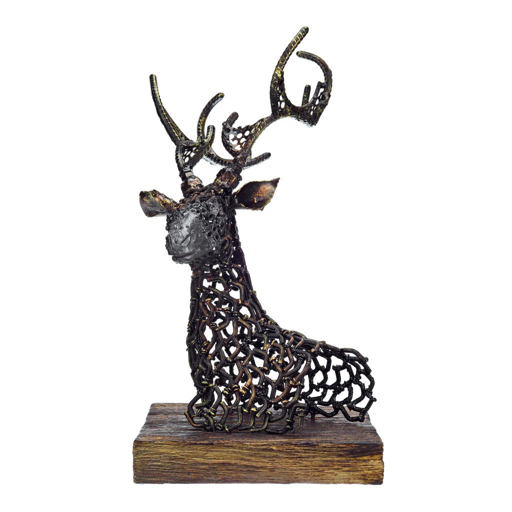 Urban Steel Deer Head Ornament