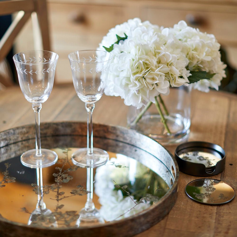 Vienna Antique Gold Blossom Tray, Small