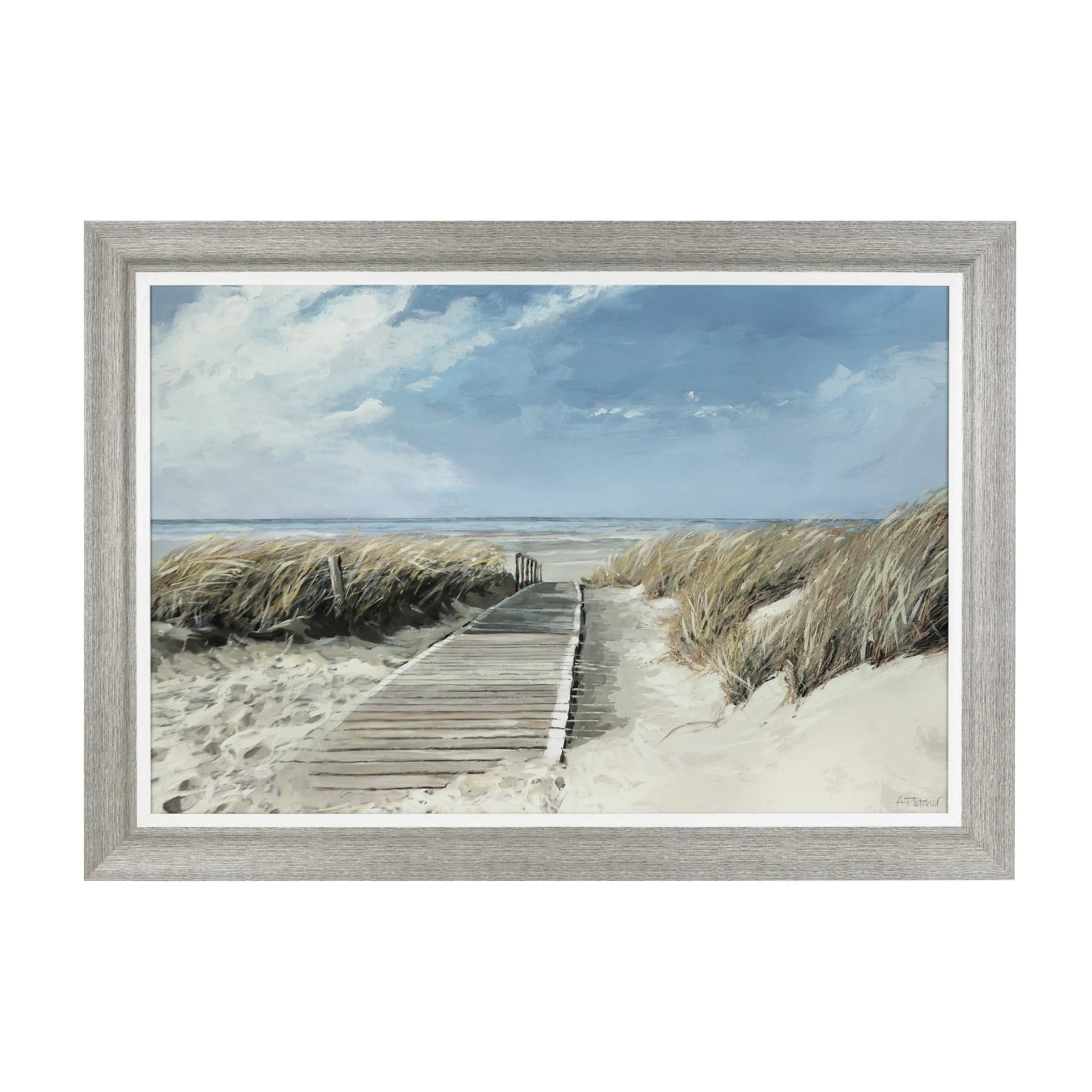 View To Sea Framed Canvas
