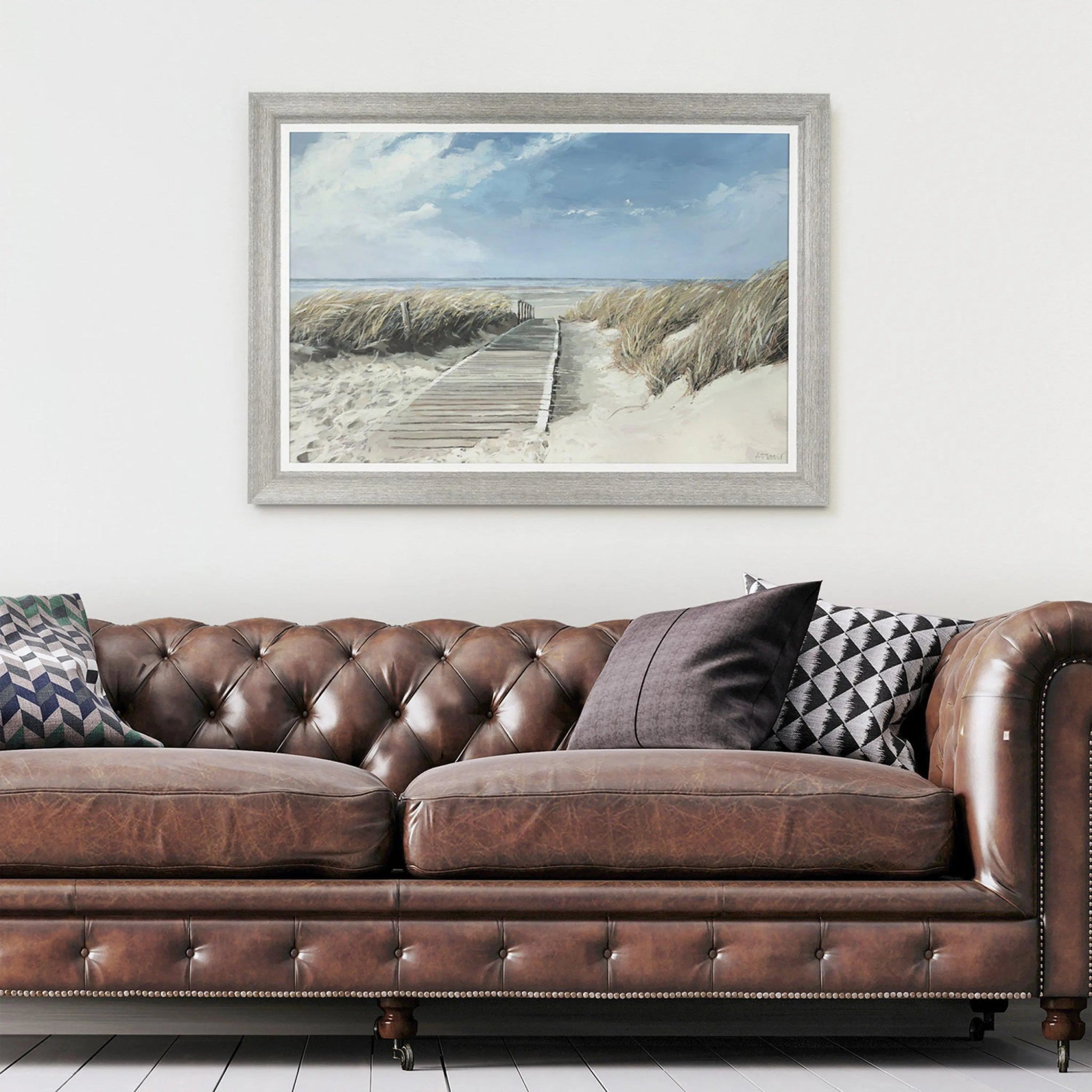 View To Sea Framed Canvas