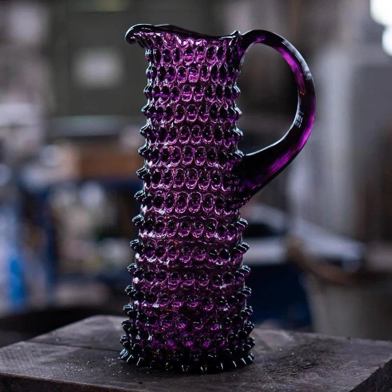 Violet Tall Hobnail Jug