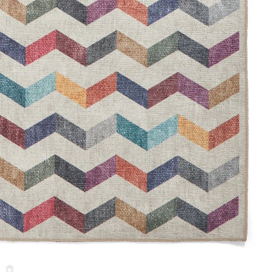 Washable Geometric Rug, Multi 61 x 120cm,61 x 170cm,76 x 150cm,76 x 230cm,122 x 170cm,152 x 230cm