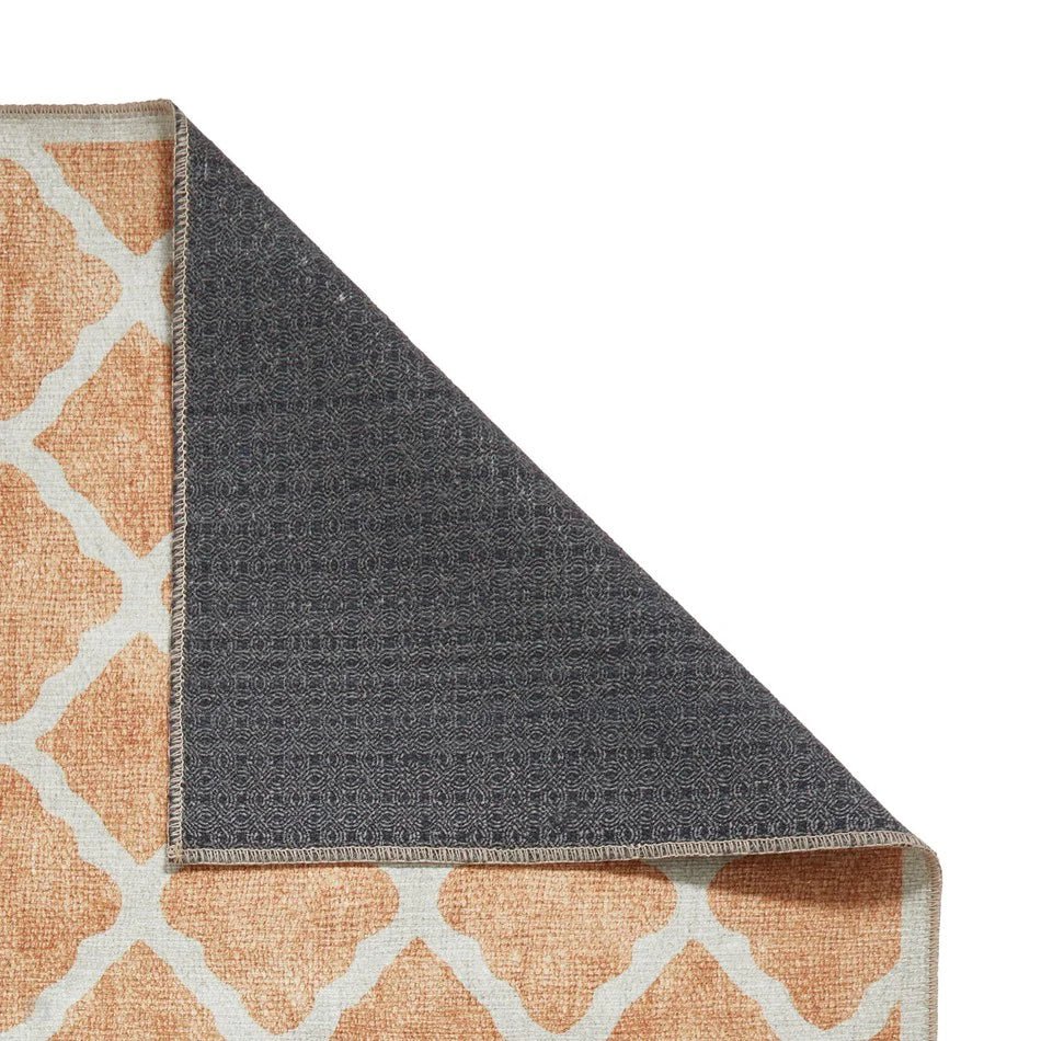 Washable Geometric Rug, Yellow 61 x 120cm,61 x 170cm,76 x 150cm,76 x 230cm,122 x 170cm,152 x 230cm