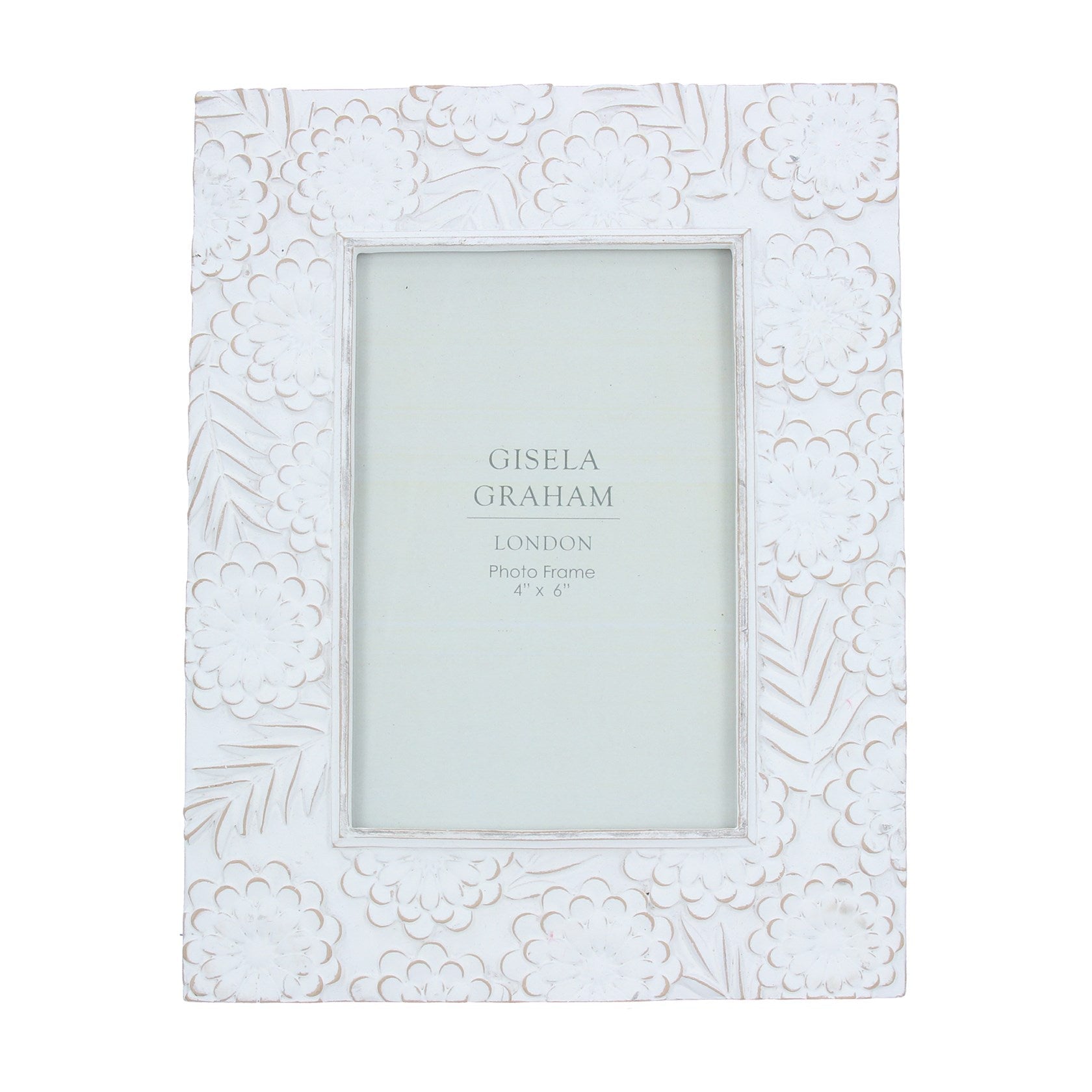 White Floral Photo Frame 5" x 7",4" x 6"