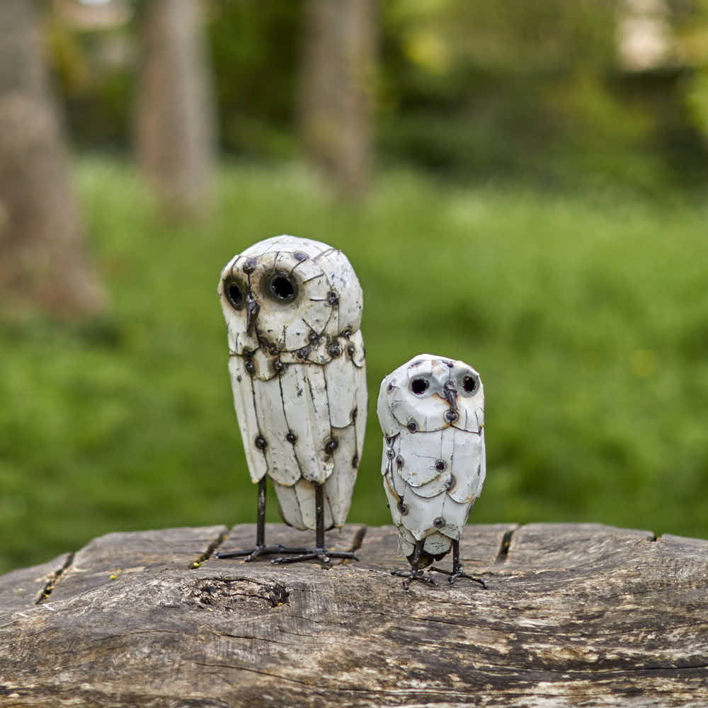 White Owl Recycled Metal, Large - Angela Reed -