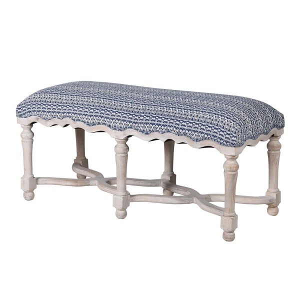 White-wash Tremiti Cotton Bench