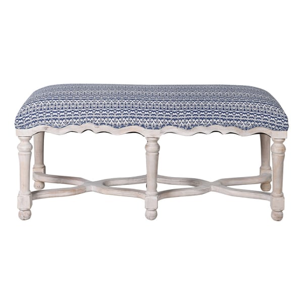 White-wash Tremiti Cotton Bench