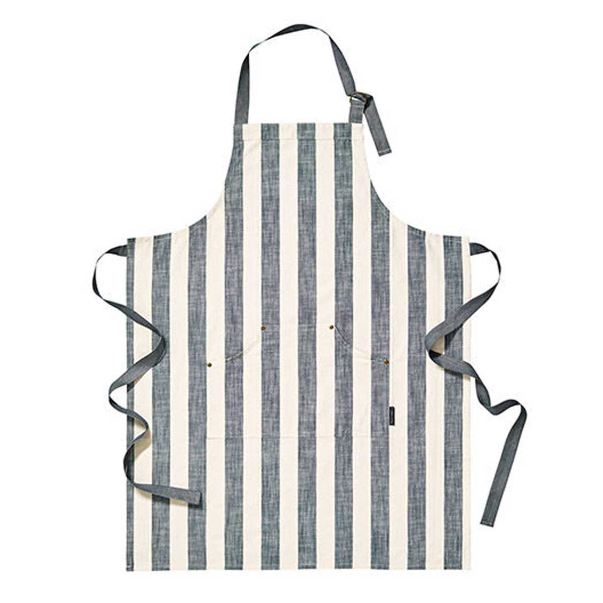 Wide Stripe Apron, Blue