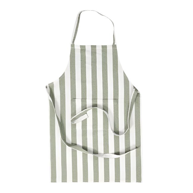 Wide Stripe Apron, Olive