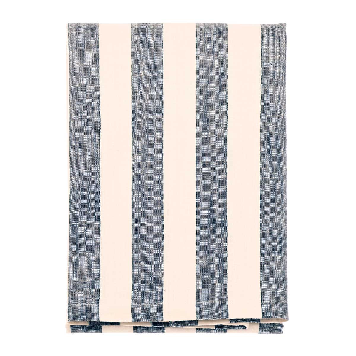 Wide stripe Tablecloth, 150 x 240 cm, Flint Blue