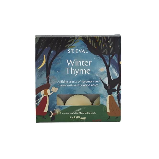 Winter Thyme Tealights, Pack of 9