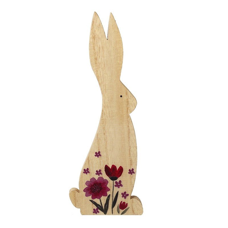 Wooden Flower Rabbit Large,Small