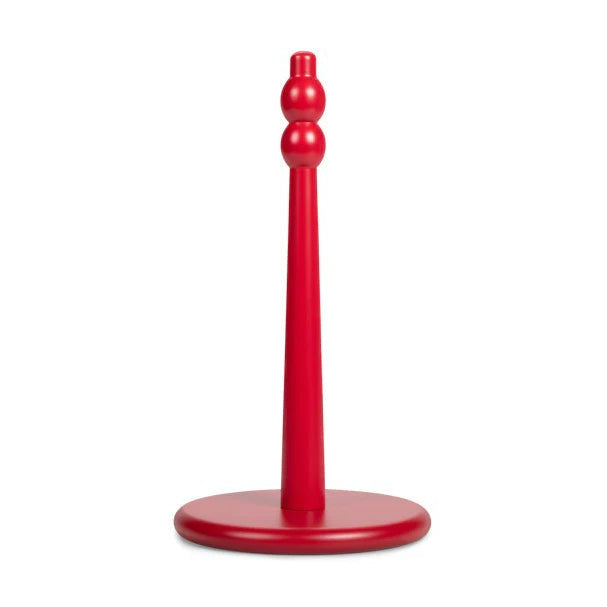 Wooden Kitchen Roll Holder in Chilli Red