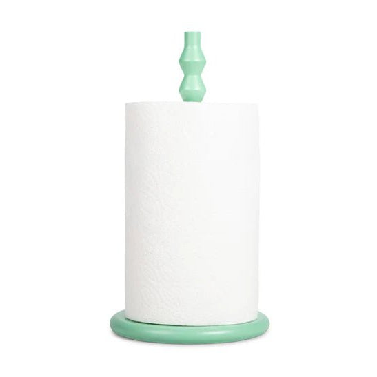 Wooden Kitchen Roll Holder in Opaline Green