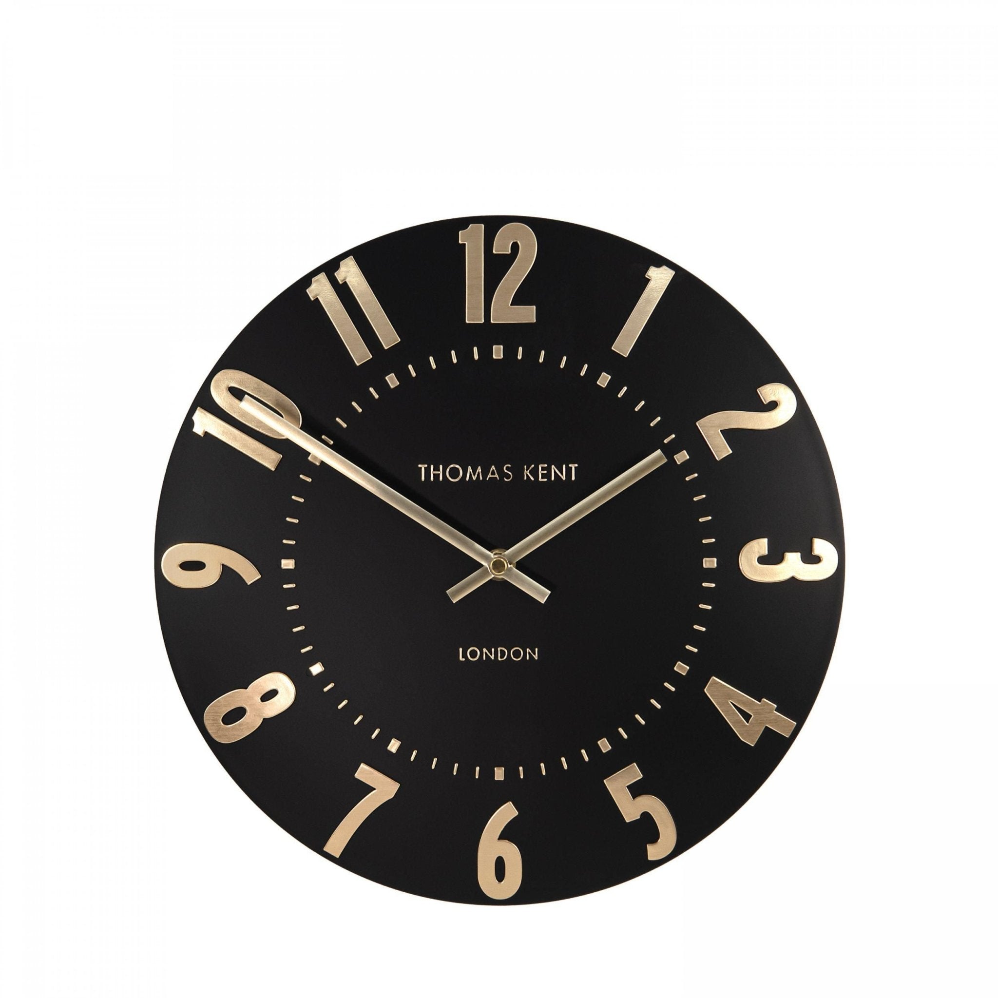 12'' Mulberry Wall Clock, Noir