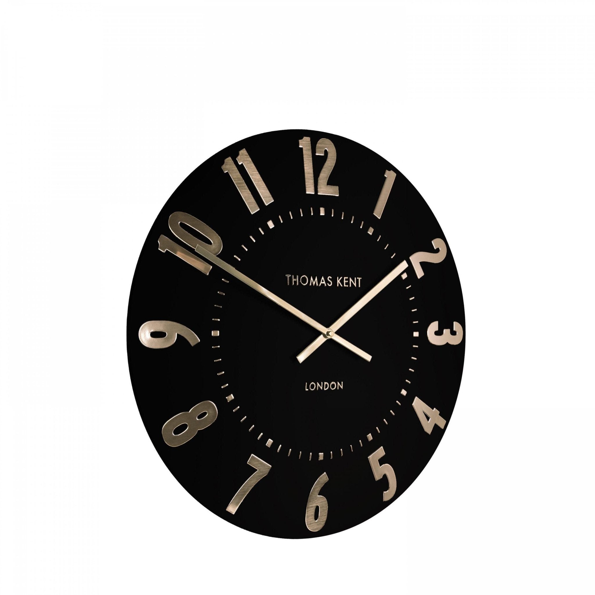 12'' Mulberry Wall Clock, Noir
